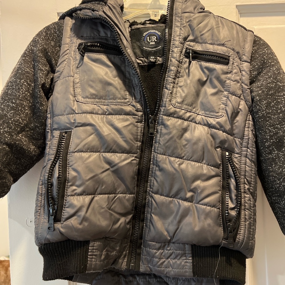 Urban Republic Boys Puffer Jacket Gray Size 4T